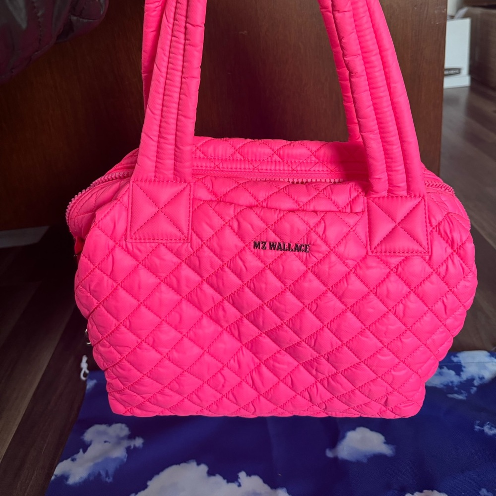 MZ Wallace Pink Quilted Crossbody Bag - Picture 2 of 7